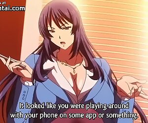 Hentai-student använder sin telefon för att knulla Storbröstad schoolgirls