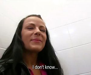 Czech girl fucked in the toilet for cash