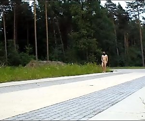walking completely naked