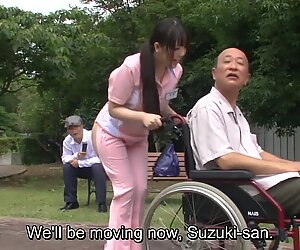 Subtitles bizarre Japanese half naked caregiver