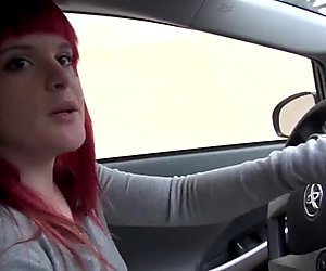Emo girlfriend teasing in the car